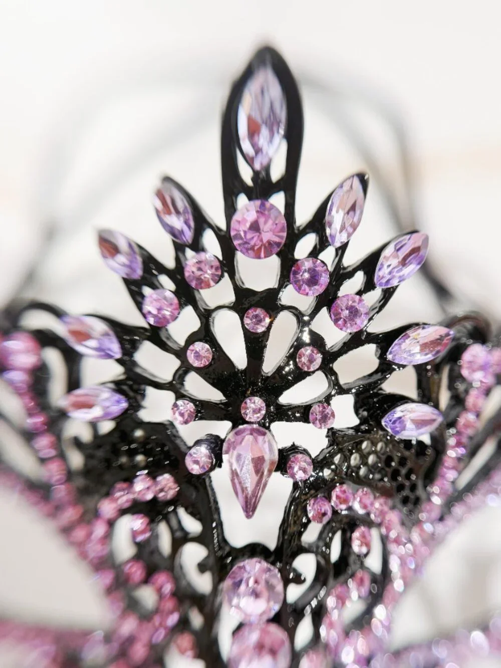 Handmade lavender rhinestone